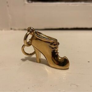 Vintage Salvatore Ferragamo Gold Tone High Heel Bootie Charm